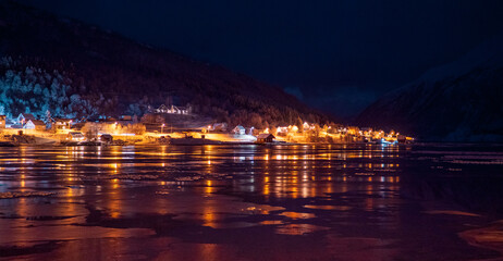 Beautiful island of Summary, Norway, in winter © naturenow