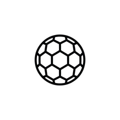 Obraz premium Soccer ball outline icon sport game symbol vector illustration