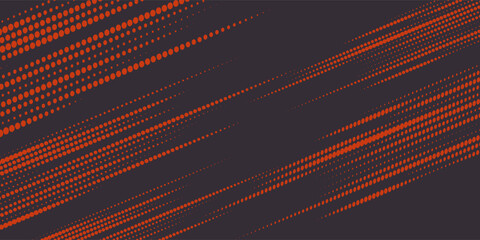 Orange and black grunge urban background with dry rough texture and halftones pattern. Hand drawn punk vector retro banner. Overlay texture stamps with vintage grunge modern