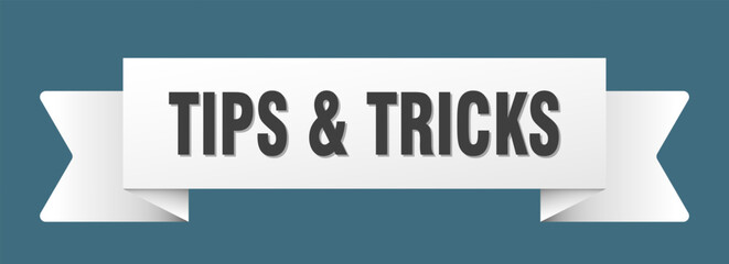 tips & tricks ribbon isolated on transparent background. tips & tricks ribbon