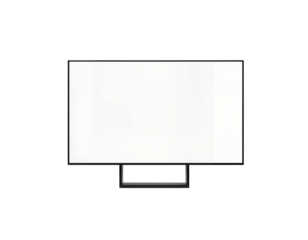 Blank Monitor Screen with Stand on Transparent Background