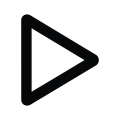 Play button icon, isolated on