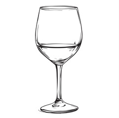 wine glass isolated on white