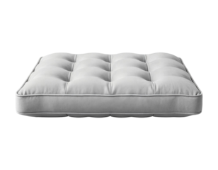 Realistic White Tufted Cushion for Furniture and Seating
