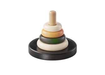 Baby Stacker Toy on white background 2