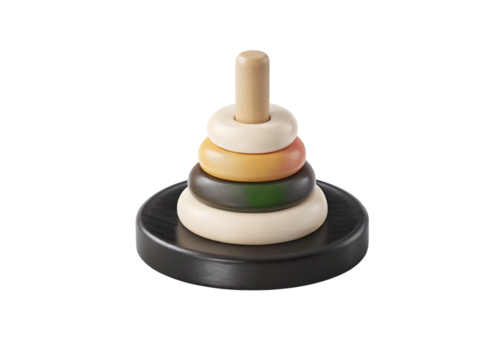 Baby Stacker Toy on white background 2