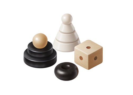 Baby Stacker Toy on white background