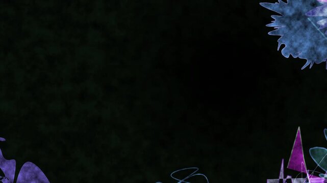Abstract, dark green textured background with a faint, glowing, purple, amorphous shape visible on the right edge of the frame