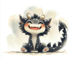 Przyjacielski potw&oacute;r - ilustracja dla dzieci