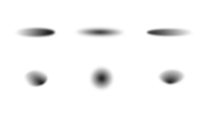 gray black drop shadow effect png set on transparent white background for design project