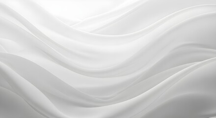 Naklejka premium Abstract flowing white fabric texture with soft light and shadow creating elegant wavy patterns