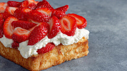 Fluffy shortcake crowned with succulent strawberries and clouds of cream, perfect for Shrovetide feasts or whimsical dessert escapades