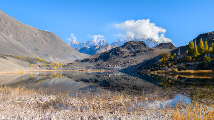 Alpine Tarn: Mountain Lake Reflecting Snow-Capped Peaks