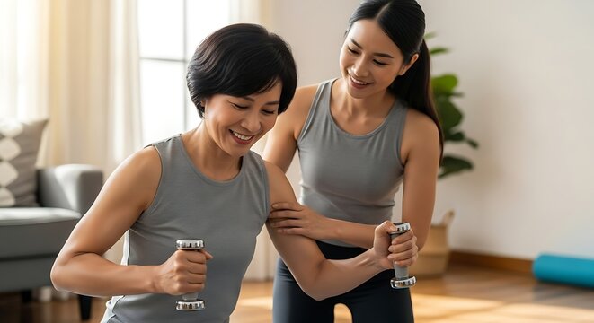 young women exercising in gym - Powered by Adobe