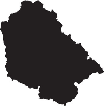 Jammu and Kashmir Map Silhouette Isolated State of India