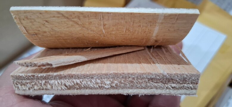 Delamination plywood and waste