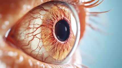 Close-Up of a Human Eye with Detailed Iris Structure