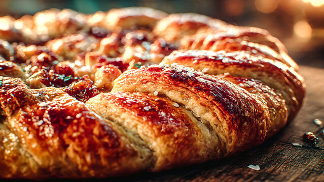 Gros plan sur une brioche