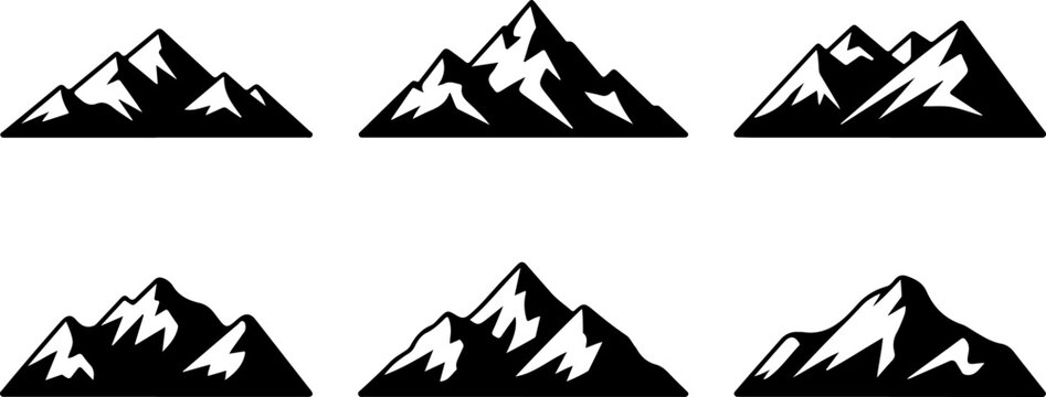 Mountain and forest silhouette bundle, mountain forest svg bundle for cricut, outdoor adventure silhouette clipart, hiking and camping svg designs, wilderness mountain vector pack, nature landscape si