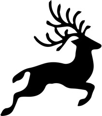Black symbol deer silhouette 