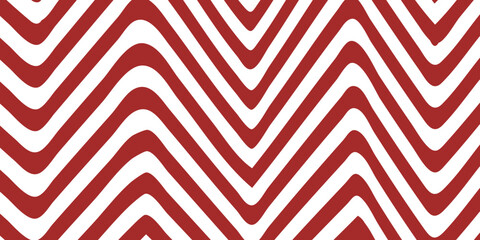 Seamless red and white geometric chevron pattern texture vector wallpaper design