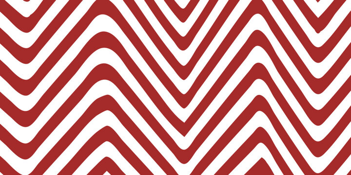 Seamless red and white geometric chevron pattern texture vector wallpaper design