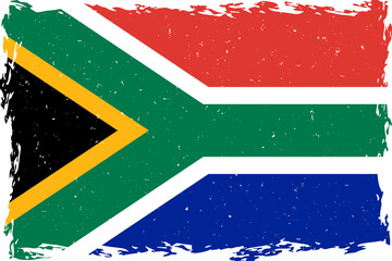 Flag of south africa brush stroke grunge texture