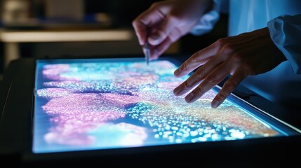 Interactive Touchscreen with Colorful Data Visualization