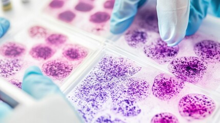 Colorful Cell Culture Plates Under Research Investigation