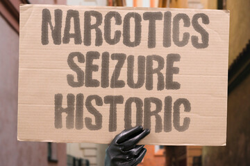 "Narcotics Seizure Historic" Authorities confiscate massive drug shipment. COCAINE. TRAFFICKING. BUST. CARTEL. ENFORCEMENT.