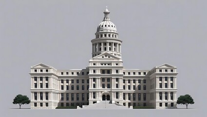 Classic Government Building Architectural Structure White Marble