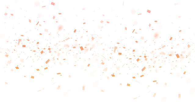 Festive confetti falling, creating a celebratory atmosphere, isolated on transparent background perfect for adding joy to designs isolated on trasparent background