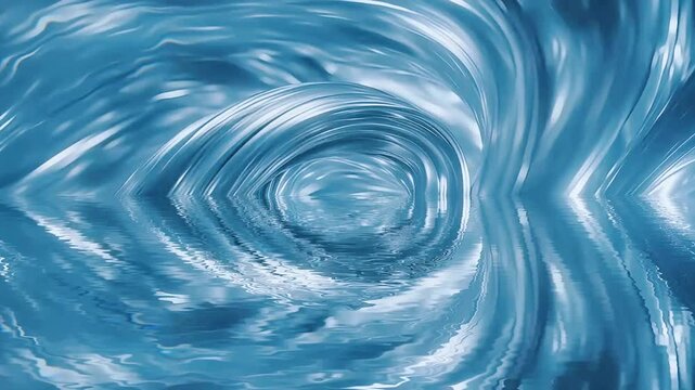 Swirling blue liquid creates abstract mesmerizing patterns Deep reflective cool visual effect