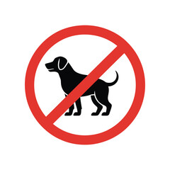 No Dogs Allowed Sign - Pet Restriction & Prohibited Animal Symbol