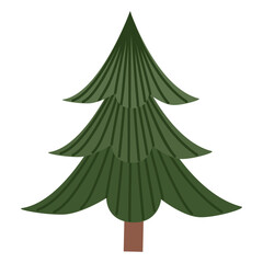 Cartoon hand drawn Christmas tree 