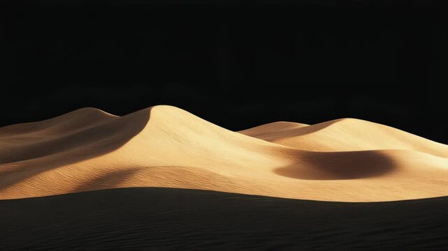Video Sand dunes under starry sky at night