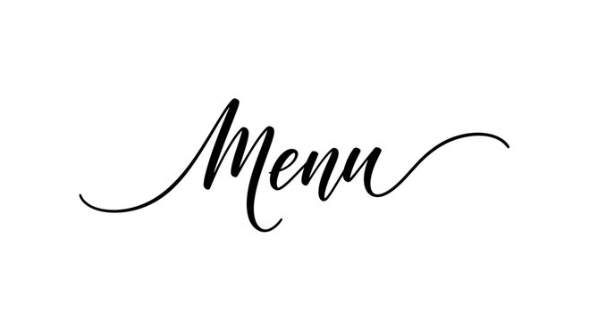 Elegant and stylish handwritten menu typography vector for restaurant designs