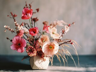 Winter Bloom Elegance Moody Floral Still Life in Soft Natural Light