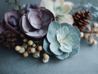 Winter Bloom Elegance Moody Floral Still Life in Soft Natural Light