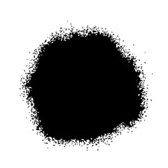 Black ink splat isolated on transparent background for artistic design, grunge texture, and creative projects with a bold and raw feel isolated on trasparent background