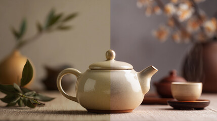 teapot with tea