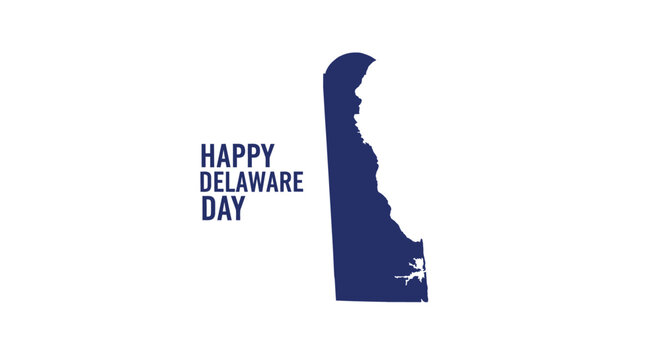 Happy Delaware Day Graphic Celebrating The First State