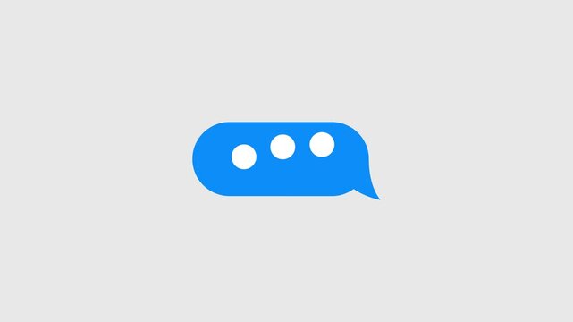 Animated Typing Message Icon | Three Dots Ellipsis Chat Reply Status