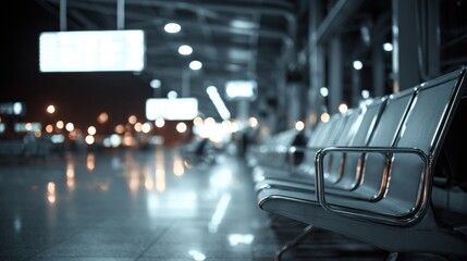 Obraz premium Modern airport waiting area