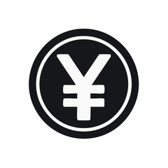 Obraz premium Minimalist Yen Yuan currency symbol icon representing Japanese and Chinese finance and economy