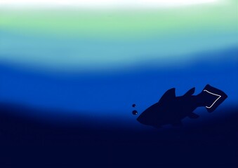 海底のシーラカンス