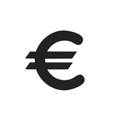 Obraz premium Dark Euro currency symbol icon for global financial transactions and European market economy business