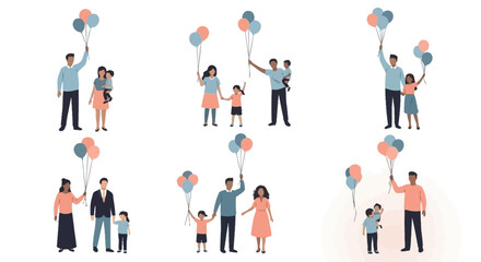 Family Gatherings Celebrations with Balloons and Loved Ones