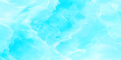 abstract marble painted soft watercolor shaded Frozen blue ice surface texture with crystalline patterns creating a serene arctic atmosphere for abstract winter backgrounds.