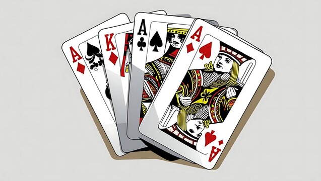 Assortment Of Playing Cards Ready For Gambling Or Game - Powered by Adobe